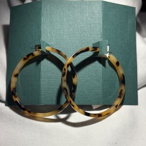 Tortoiseshell Hoop Earrings